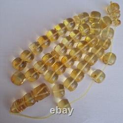 Natural Baltic Amber Prayer 33 Beads Misbaha Tasbih Rosary 61g