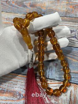 Natural Baltic Amber Prayer Beads 60G Misbaha Tasbih