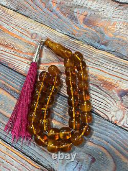Natural Baltic Amber Prayer Beads 60G Misbaha Tasbih
