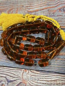 Natural Baltic Amber Prayer Beads 76G Misbaha Tasbih