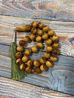 Natural Baltic Amber Prayer Beads 80G Misbaha Tasbih