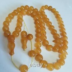 Natural Baltic Amber Prayer Beads Misbaha Tasbih Rosary 32g 66 Beads
