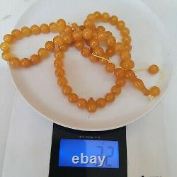 Natural Baltic Amber Prayer Beads Misbaha Tasbih Rosary 32g 66 Beads