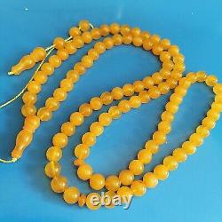 Natural Baltic Amber Prayer Beads Misbaha Tasbih Rosary 40g 99 Beads