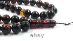 Natural Baltic Amber Prayer Beads Misbaha Tasbih Rosary 45 Beads pressed