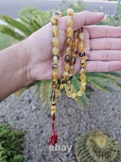 Natural Baltic Amber. Prayer Rosary 45 Tesbih Misbaha