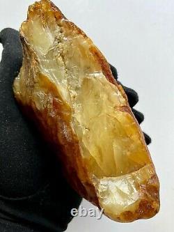 Natural Baltic Amber Raw Stone 293g Poland Tiger Style Egg Yolk Kahrab Bernstein