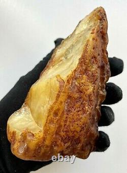 Natural Baltic Amber Raw Stone 293g Poland Tiger Style Egg Yolk Kahrab Bernstein