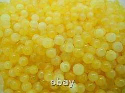 Natural Baltic Amber Round Yellow Drilled Loose Beads