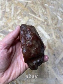 Natural Baltic Amber Stone 200 grams Raw WHITE TIGER Landscape