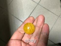 Natural Baltic Amber Stone Ball round 10.5gr