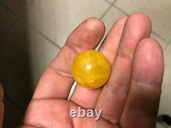 Natural Baltic Amber Stone Ball round 10.5gr
