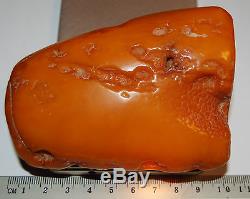 Natural Baltic Amber Stone. Egg Yolk/Butterscotch color. 188 g (A019)