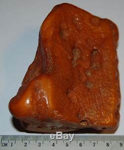 Natural Baltic Amber Stone. Egg Yolk/Butterscotch color. 188 g A019