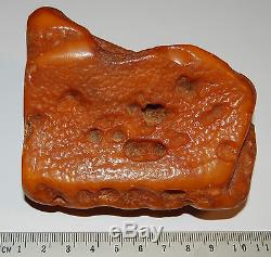 Natural Baltic Amber Stone. Egg Yolk/Butterscotch color. 188 g A019