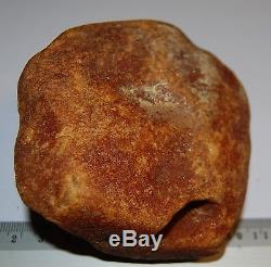 Natural Baltic Amber Stone. EggYolk/Butterscotch color. 199 gr (A013)