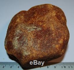 Natural Baltic Amber Stone. EggYolk/Butterscotch color. 199 gr (A013)