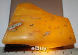Natural Baltic Amber Stone. EggYolk / Butterscotch color. 94,5 gr (A017)