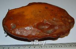Natural Baltic Amber Stone. EggYolk/Red/Butterscotch color. 268 gr (A016)