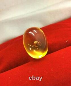 Natural Baltic Amber Stone with mowing water 40 millions year bubble inside