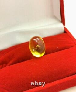Natural Baltic Amber Stone with mowing water 40 millions year bubble inside