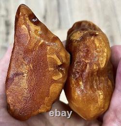 Natural Baltic Amber Stones 204 grams Raw WHITE TIGERS Landscape