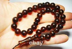 Natural Baltic Amber Tasbih Amber Muslim Islamic Turkish Prayer pressed