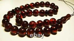 Natural Baltic Amber Tasbih Amber Muslim Islamic Turkish Prayer pressed