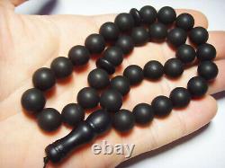 Natural Baltic Amber Tasbih Prayer beads Muslim Rosary Misbaha 33 pressed
