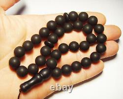 Natural Baltic Amber Tasbih Prayer beads Muslim Rosary Misbaha 33 pressed