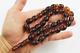 Natural Baltic Amber Tesbih Misbah Islamic Prayer 33 beads Amber Rosary pressed