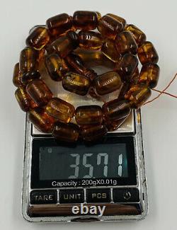 Natural Baltic Amber Tespih, Islamic Prayer Beads Tesbih Misbaha? Pressed