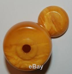 Natural Baltic Amber. Vintage Figure. Egg Yolk/Brindled color. 25 g (a1117)