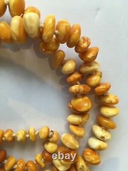 Natural Baltic Amber Vintage Knotted Necklace- 70 cms 42 Gram