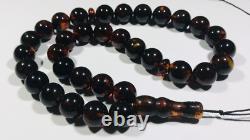 Natural Baltic Amber prayer beads Muslim Rosary Amber Beads Tasbih pressed