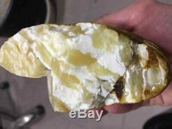 Natural Baltic Raw Amber Stone 389gr White Color Egg Yolk Butterscotch Misbaha