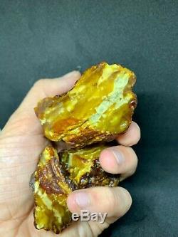 Natural Baltic Tiger Style Amber Stone 116g