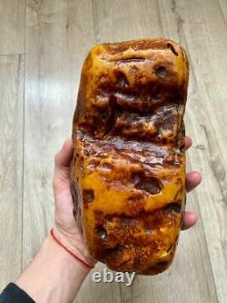 Natural Baltic Tiger Style Amber Stone 1350g
