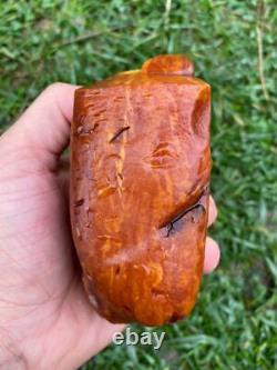 Natural Baltic Tiger Style Amber Stone 217g