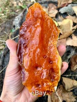 Natural Baltic Tiger Style Amber Stone 222g