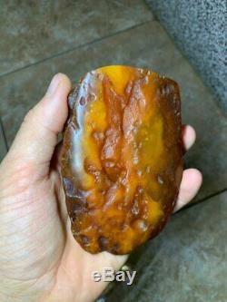 Natural Baltic Tiger Style Amber Stone 224g