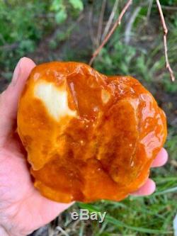 Natural Baltic Tiger Style Amber Stone 237g