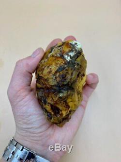 Natural Baltic Tiger Style Amber Stone 241g