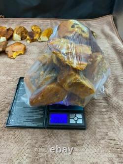 Natural Baltic Tiger Style Amber Stone 3100g