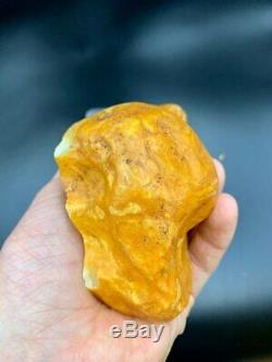 Natural Baltic Tiger Style Amber Stone 374g