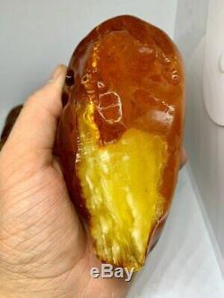 Natural Baltic Tiger Style Amber Stone 857g