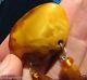 Natural Baltic amber 16 gr yolk yellow pin brooch Butterscotch USSR Jewelry