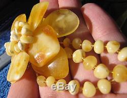 Natural Baltic amber 17 g yolk yellow royal pin brooch flower Jewelry gems
