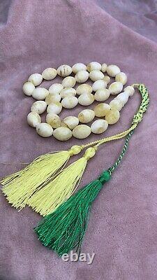 Natural Baltic amber Islamic prayer beads Misbah Tasbih Rosary 33 beads 68gr