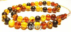 Natural Baltic amber Tabsih Misbah ISLAMIC 45 PRAYER Kehribar pressed